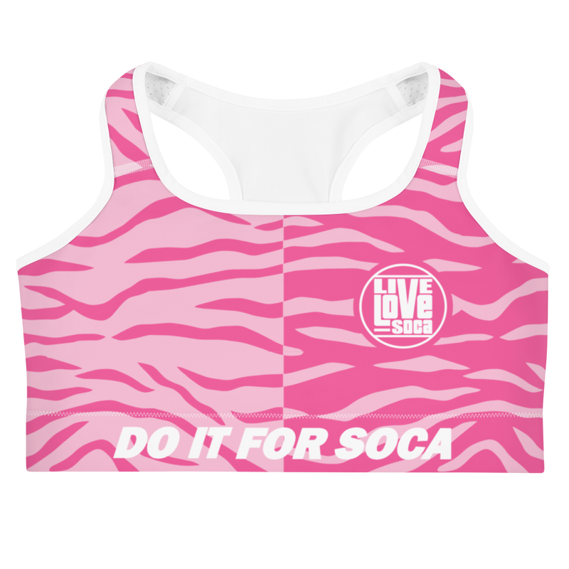 Endless Summer 22 - DIFS Soca Tiger Pink Womens Sports Bra – Live Love Soca