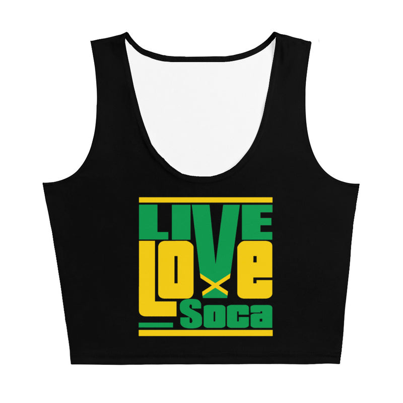 Jamaica Islands Edition Black Crop Tank Top - Fitted - Live Love Soca Clothing & Accessories